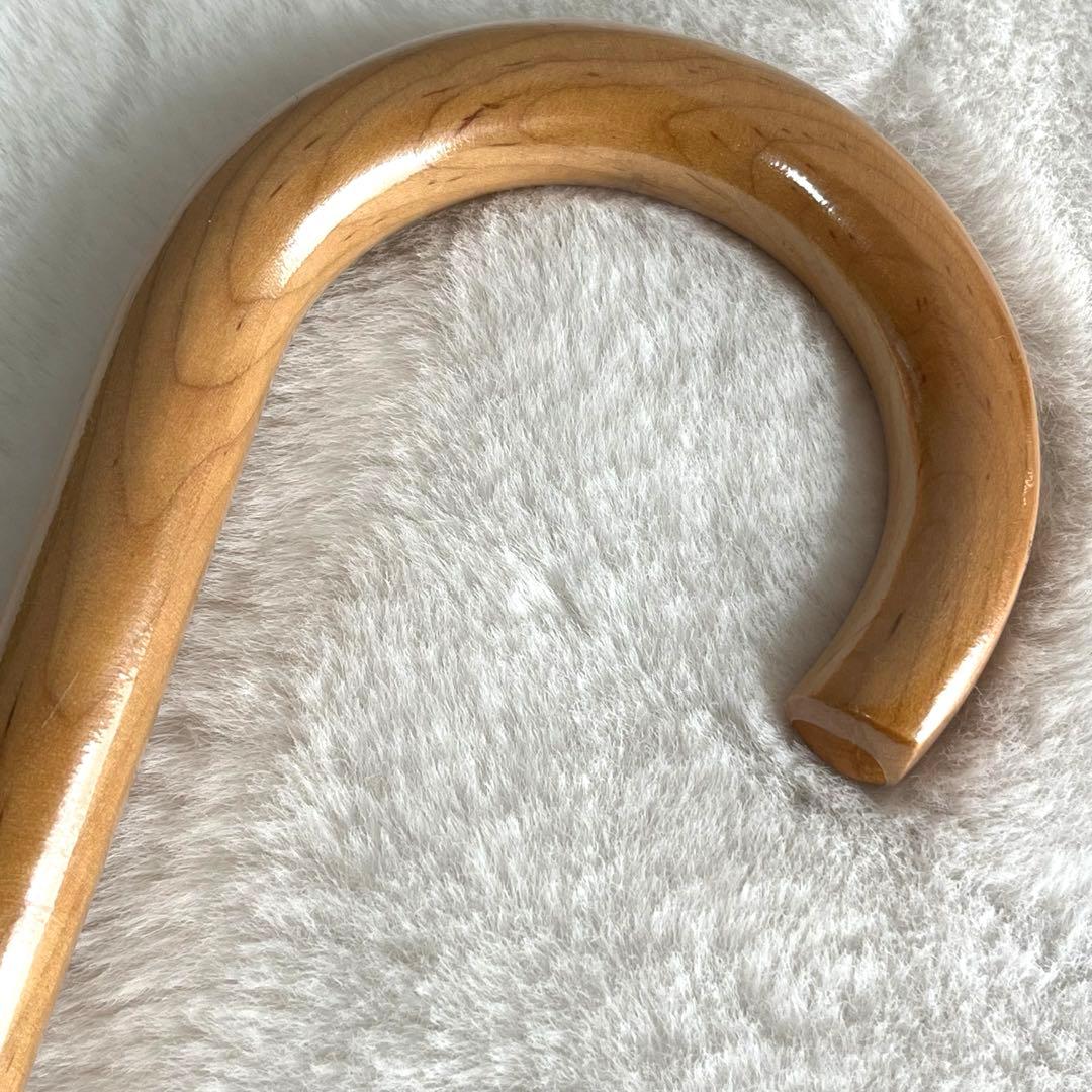✨美品✨【バーバリー】長傘　ブランド傘　ブラックグレー　ブランドマーク