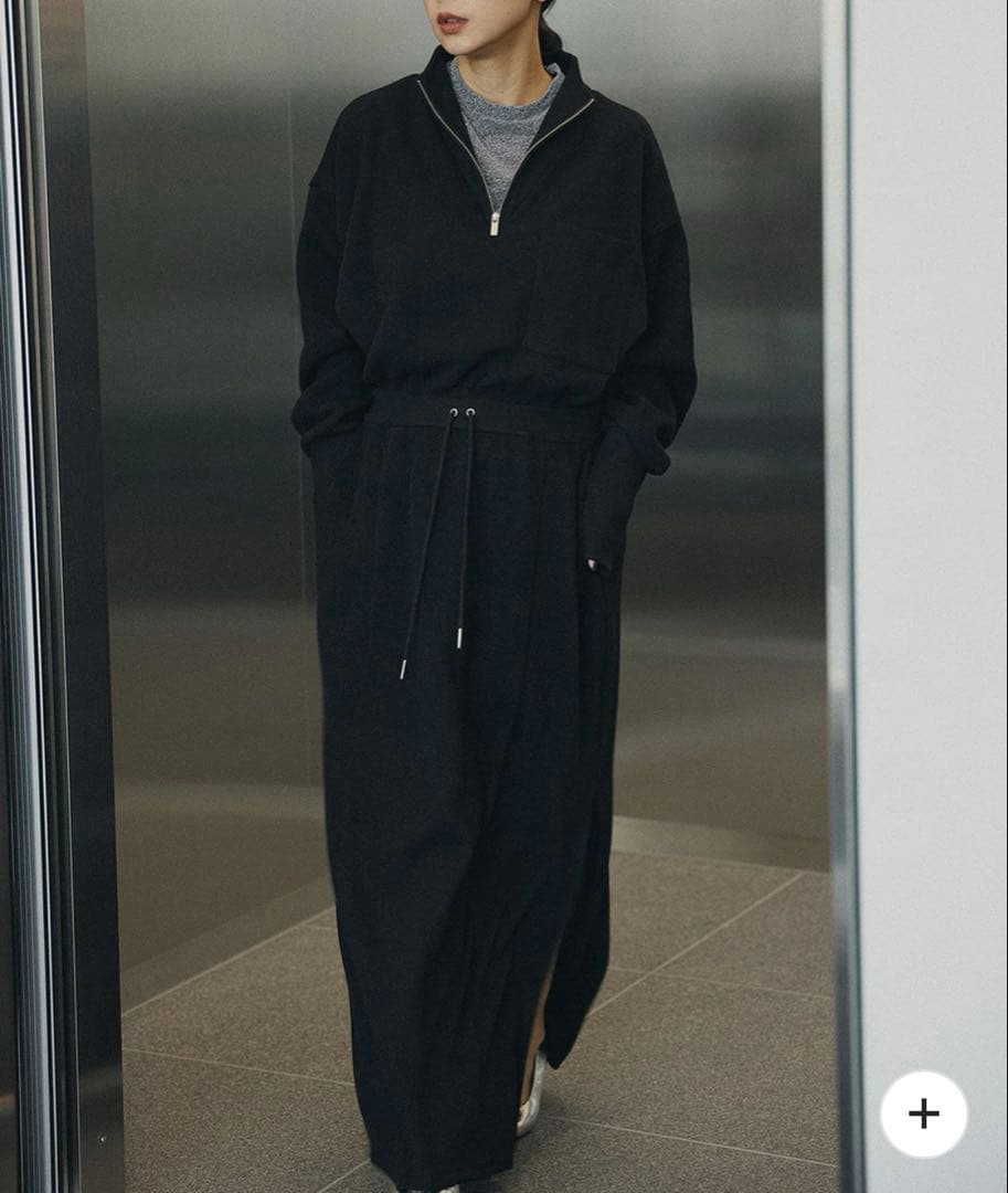 ワンピース AmeriVINTAGE UND HALF ZIP SWEAT DRESS