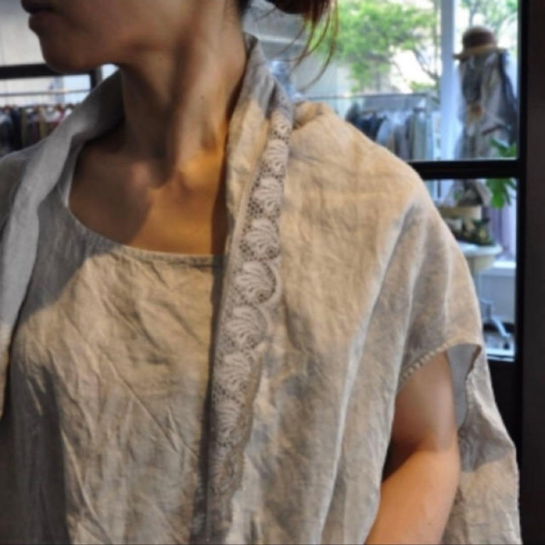 ★*★様 タグ付き 51450円　toujours レース 天然染 インディゴ