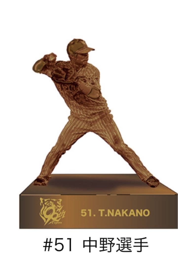 阪神タイガース創設90周年記念オブジェコンプセット　藤川球児　近本光司　中野拓夢
