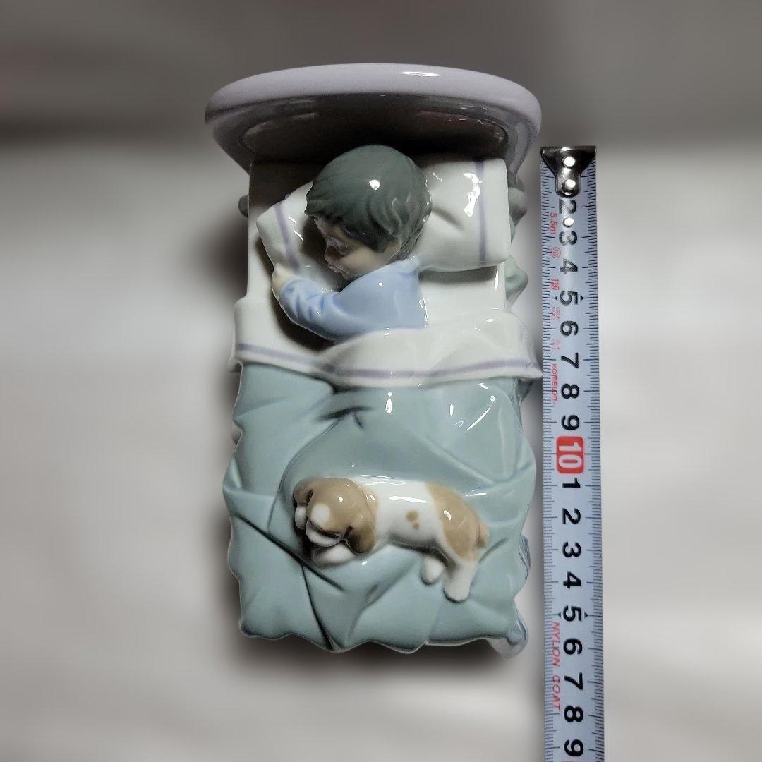 Lladro 子供と犬の陶器置物　僕とおねんね 1988年絶版品リヤドロ