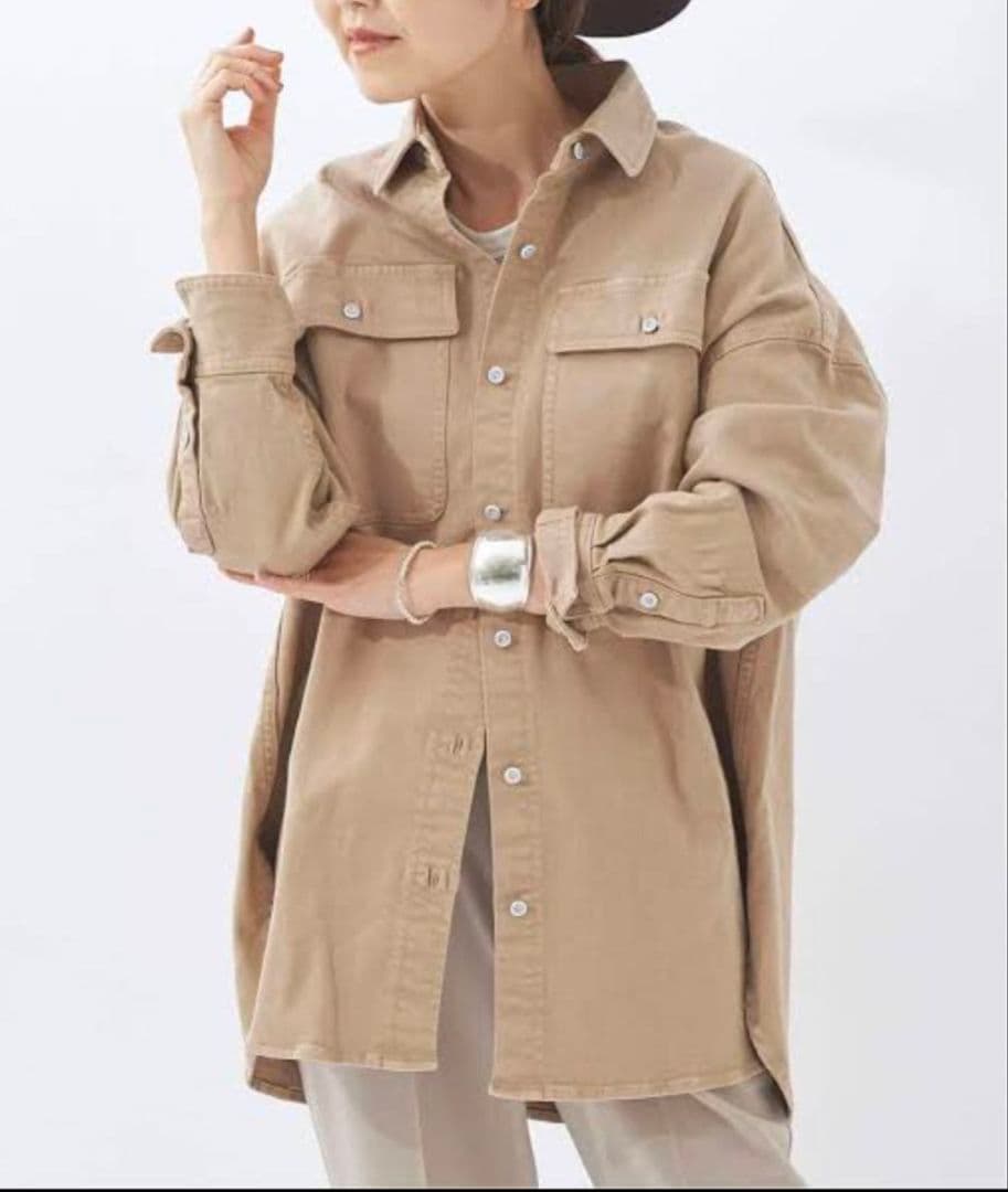Healthy denim ベージュ オーバーサイズシャツ plage別注