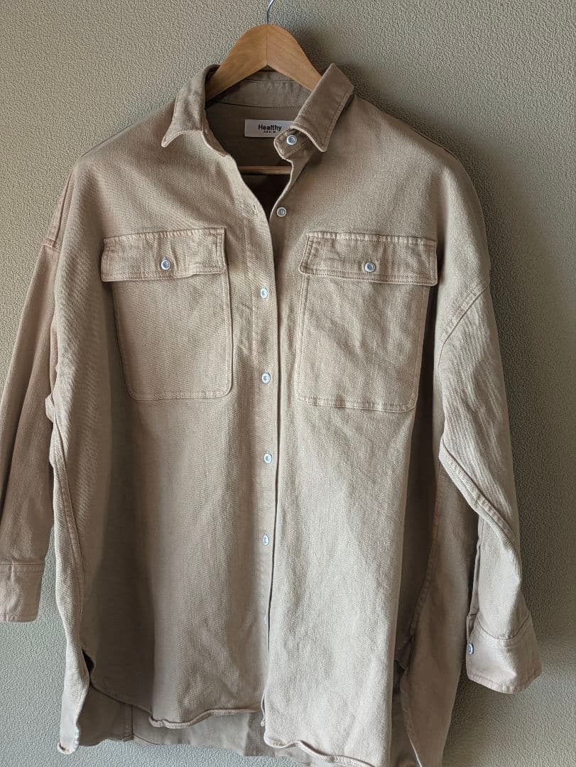 Healthy denim ベージュ オーバーサイズシャツ plage別注