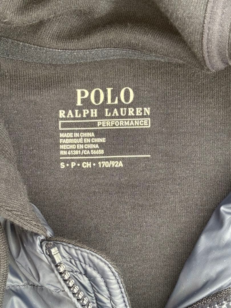 POLO RALPH LAURENフード付き 中綿ベスト／ネイビー