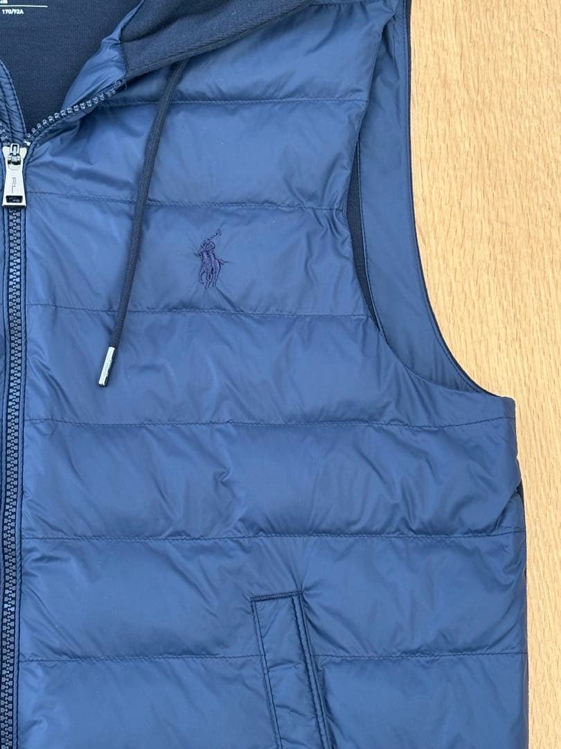 POLO RALPH LAURENフード付き 中綿ベスト／ネイビー