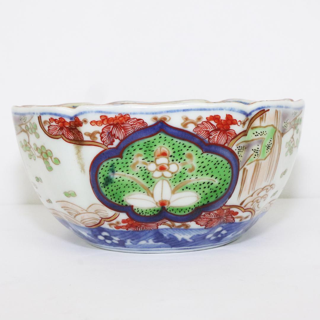 古伊万里　小鉢　染付 金彩　5客