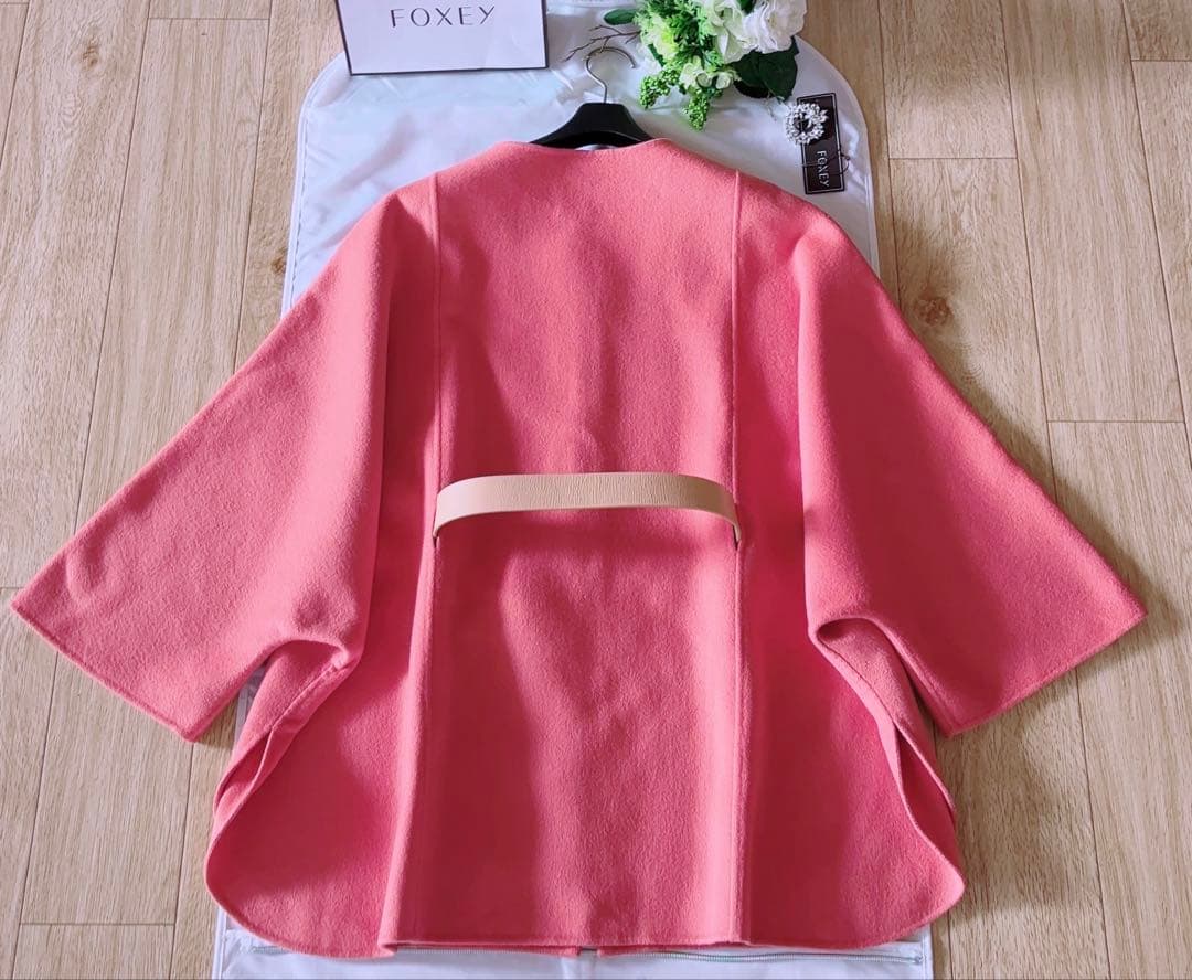FOXEY Lady カシミヤベルト付きポンチョF SIZE 新品同様　rene