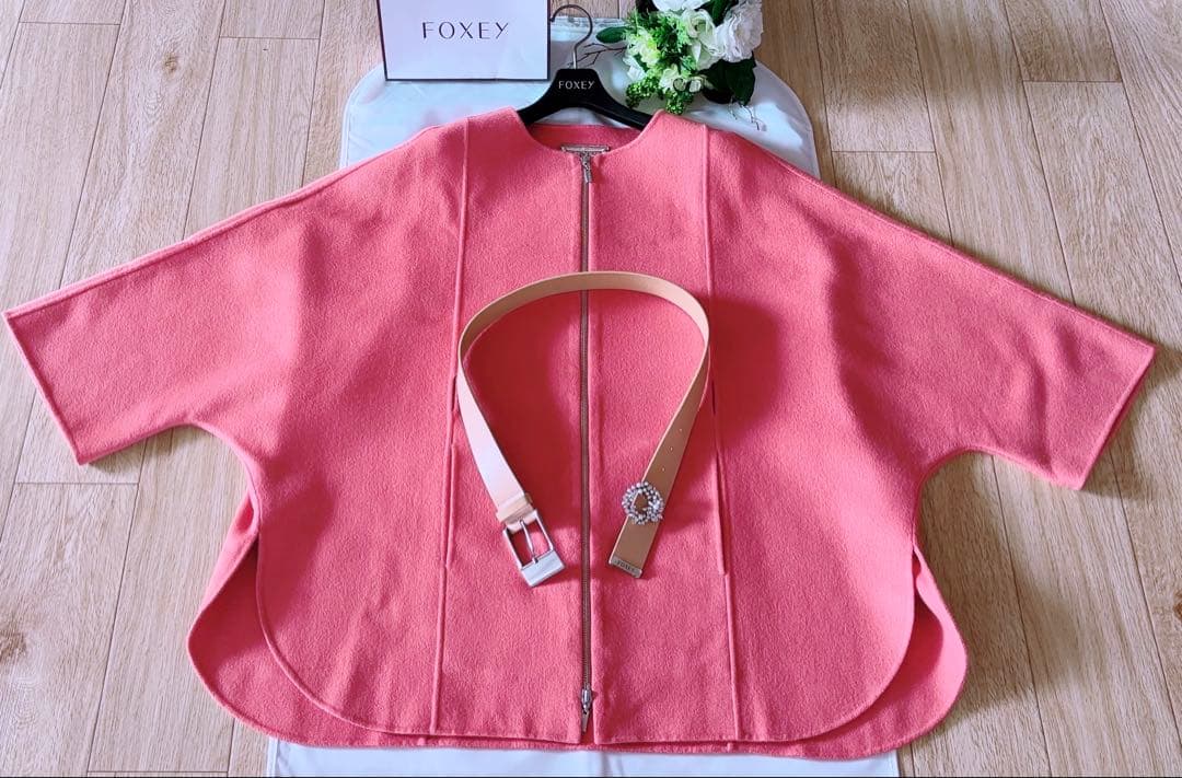 FOXEY Lady カシミヤベルト付きポンチョF SIZE 新品同様　rene
