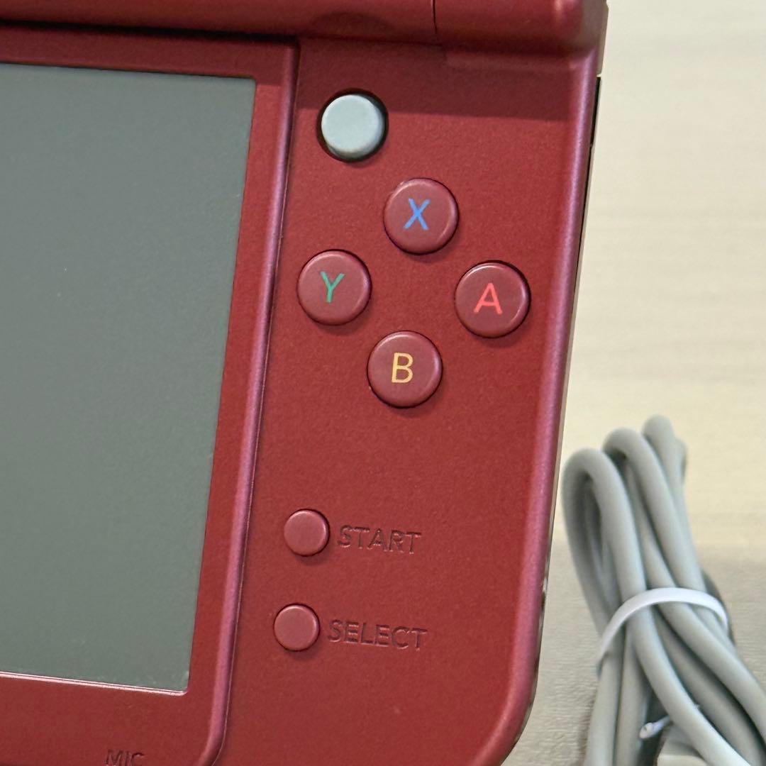 7-040【美品】Newニンテンドー3DS LL メタリックレッド 下IPS