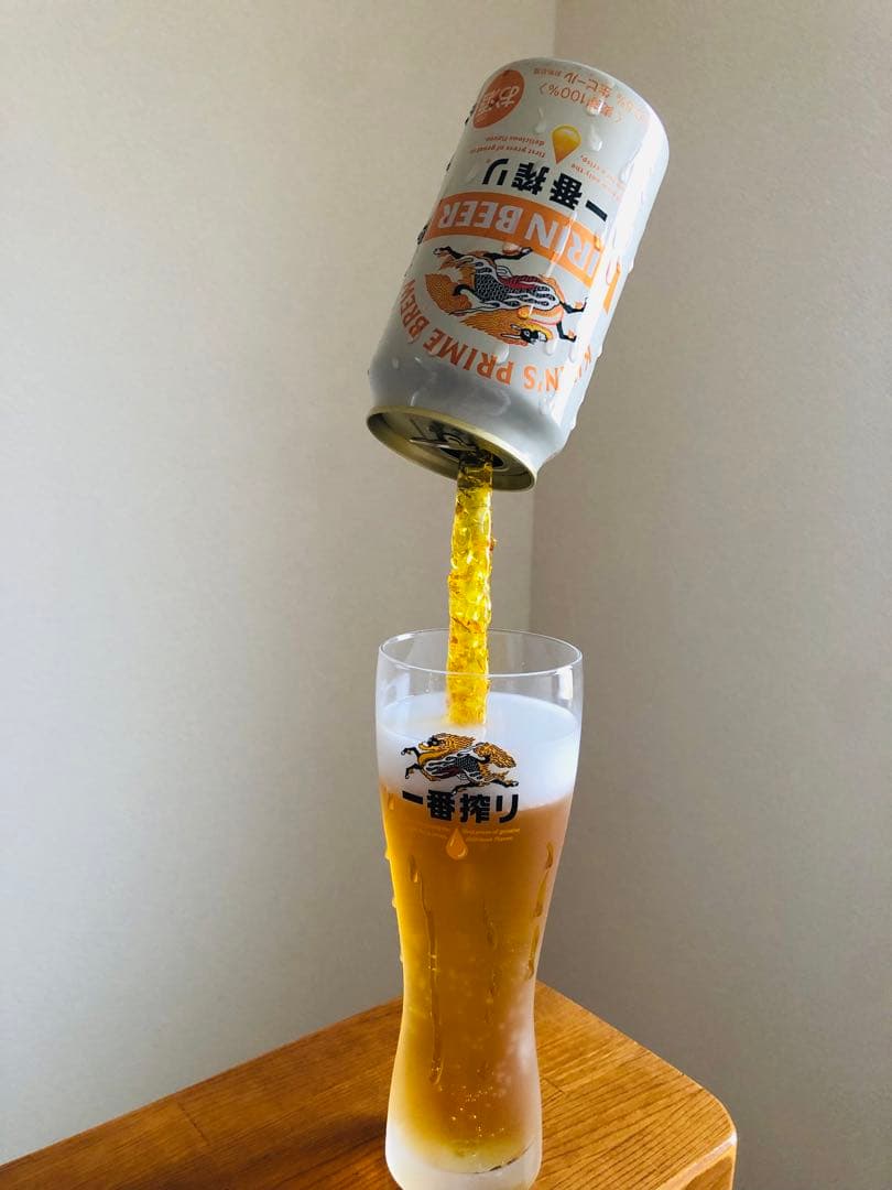 rose 持ち上げビール　アサヒスーパードライ　麒麟一番搾り