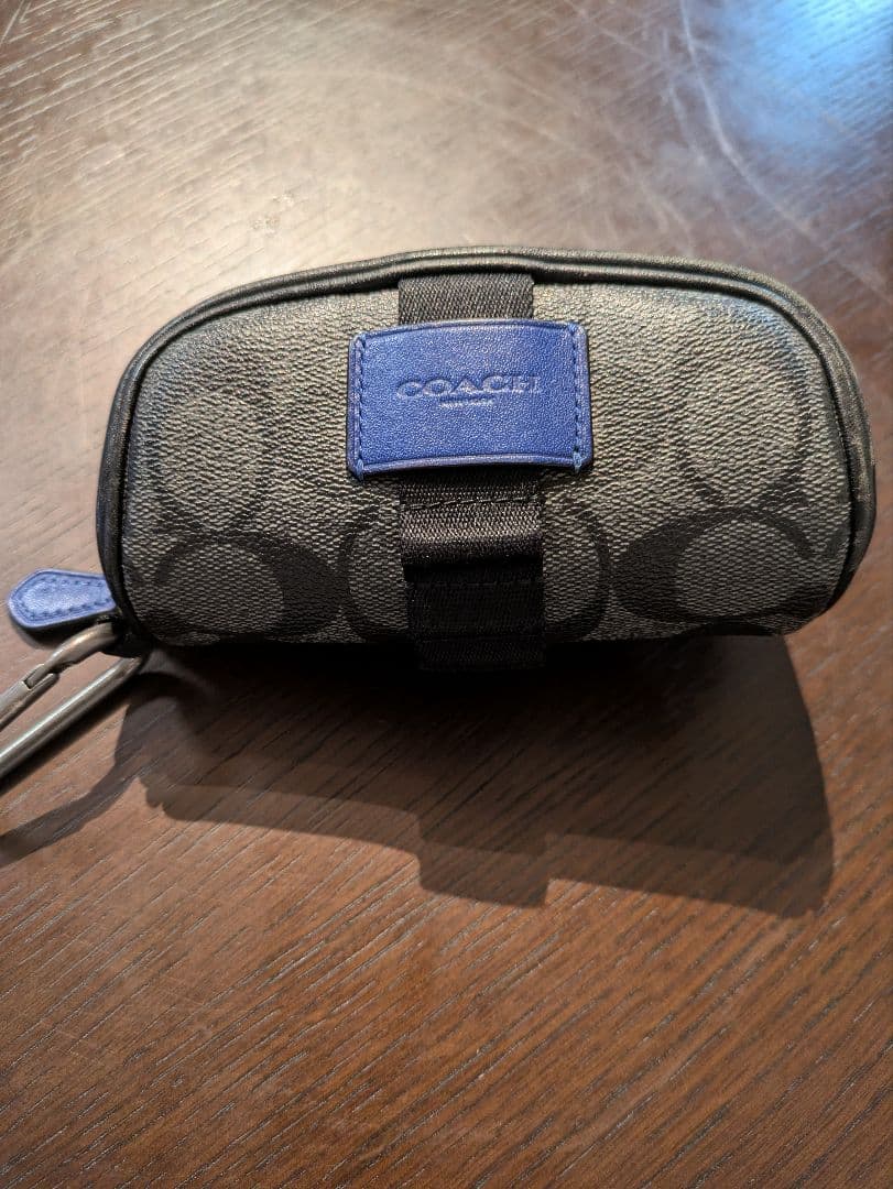COACH ゴルフボールポーチ グレー/ブルー
