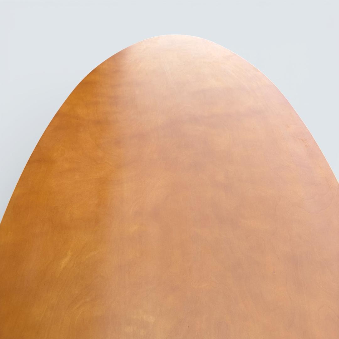 【期間限定セール】HUKLA リビングテーブル オーバル 木目 140cm