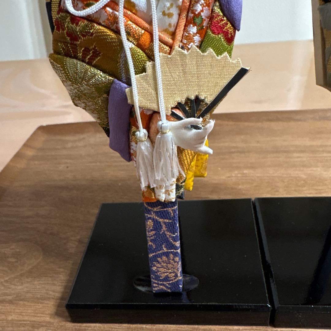 迎春 押絵ミニ羽子板 飾り台付き 5枚セット お正月 ハンドメイド