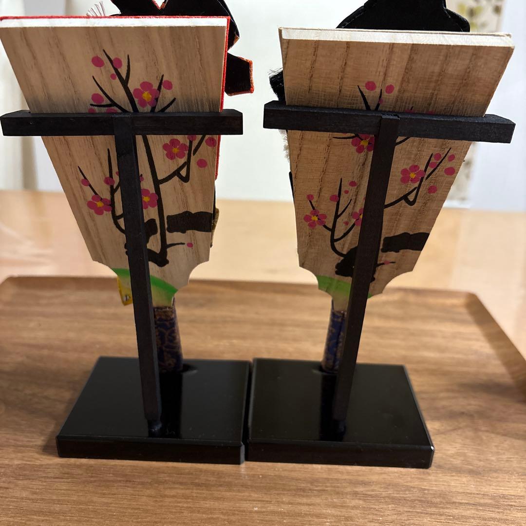迎春 押絵ミニ羽子板 飾り台付き 5枚セット お正月 ハンドメイド