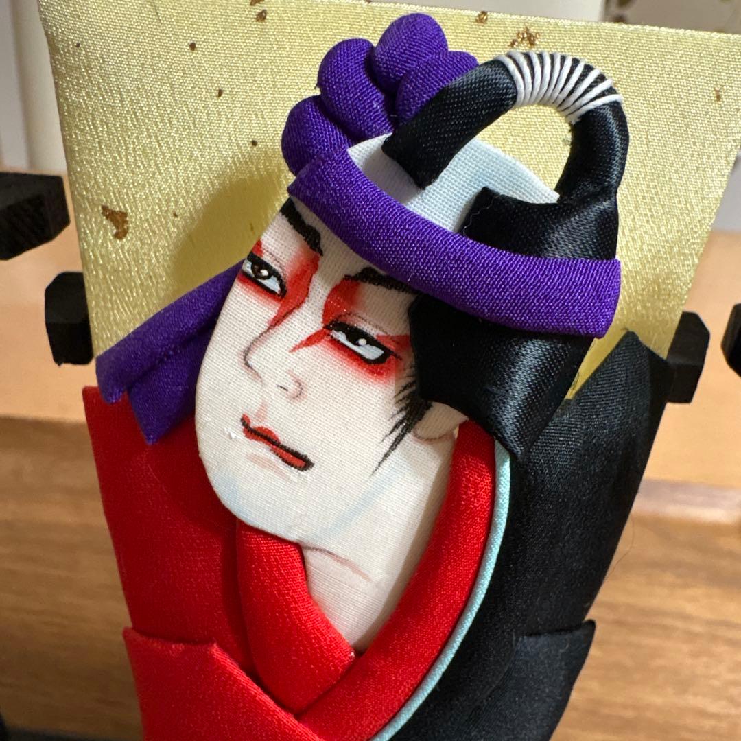 迎春 押絵ミニ羽子板 飾り台付き 5枚セット お正月 ハンドメイド