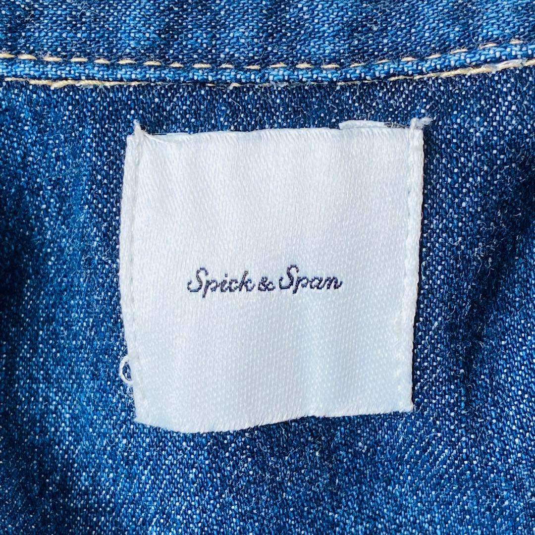 【美品】Spick&Span　ショートデニムシャツ　クロップド丈　2024AW