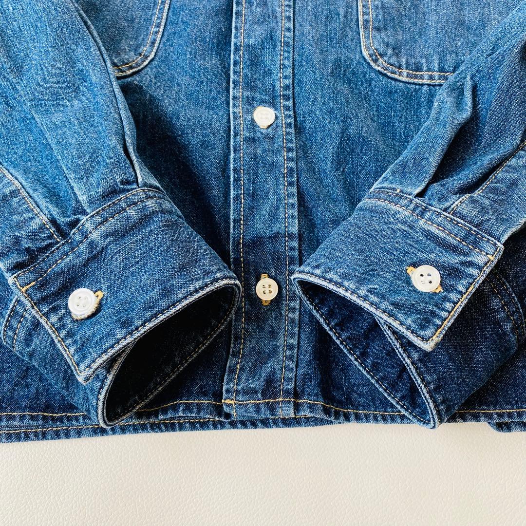 【美品】Spick&Span　ショートデニムシャツ　クロップド丈　2024AW