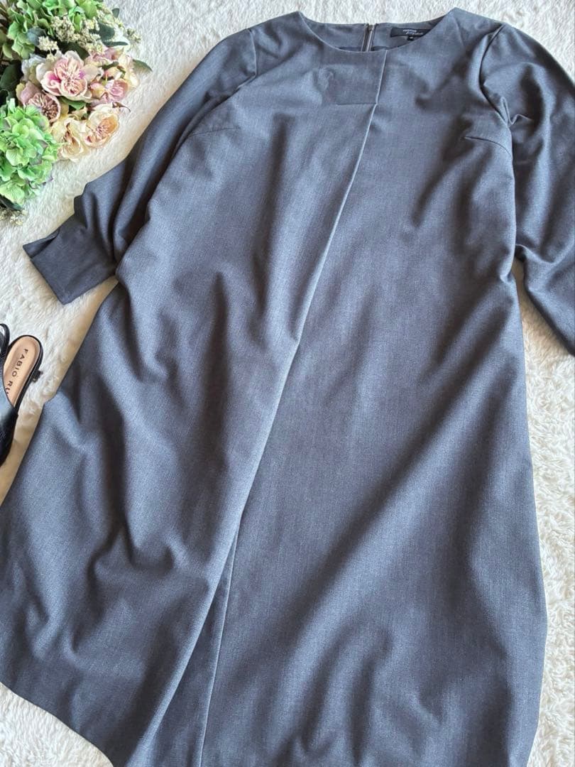 アンタイトル大きいサイズ　ゆったり春ワンピース 日本製size48 3L 極美品