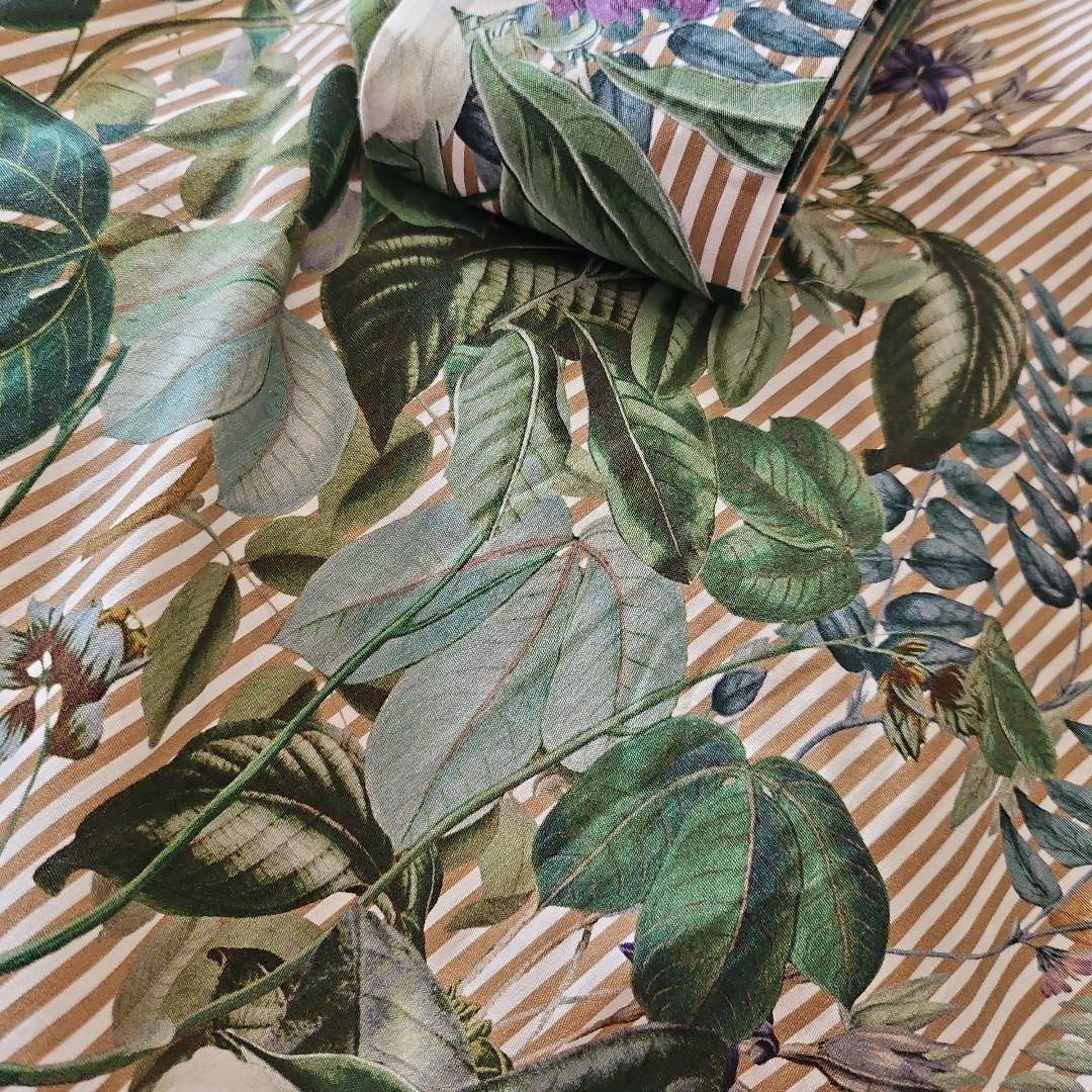 Y*-様 ZARA WOMAN　Ｌ　花柄シャツワンピース　ボタニカル/ストライプ
