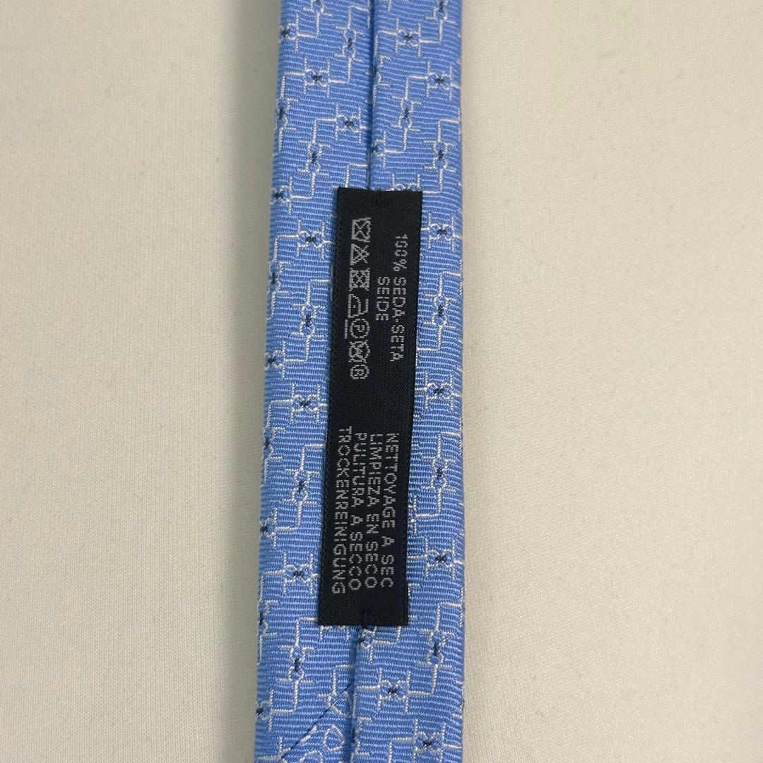 HERMES エルメス　ネクタイ　ブルー