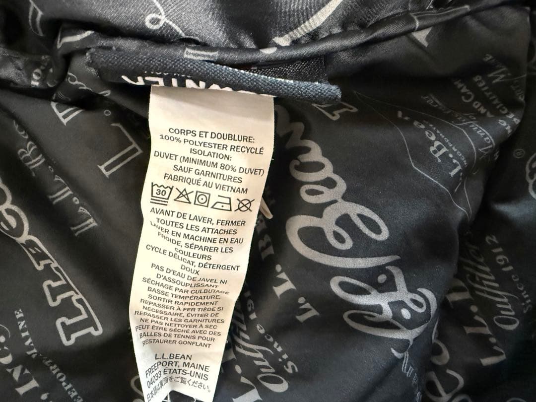 L.L.Bean OUT DOORSダウンベストBK表記（XL）