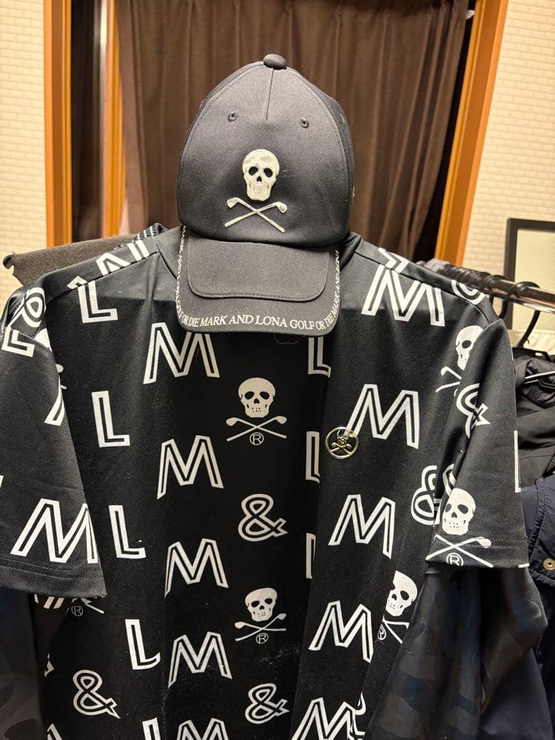 MARK & LONA ブラックレインウェア、モックシャツ、キャップ、3点セット