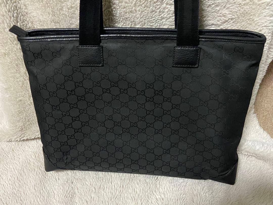 GUCCI（グッチ） GGキャンバス トートバッグ（レザーフロントポケット付）