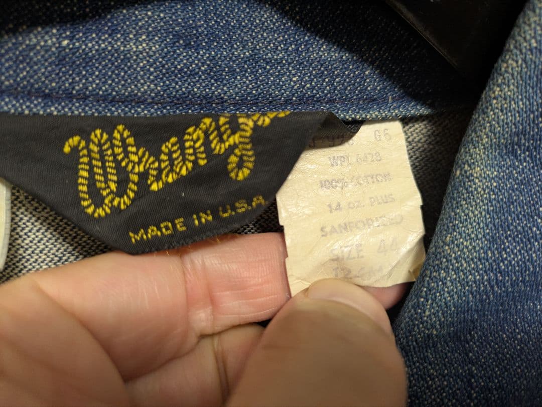 限定値下げ！希少サイズWranglerアメリカ製70s124MJ Size44