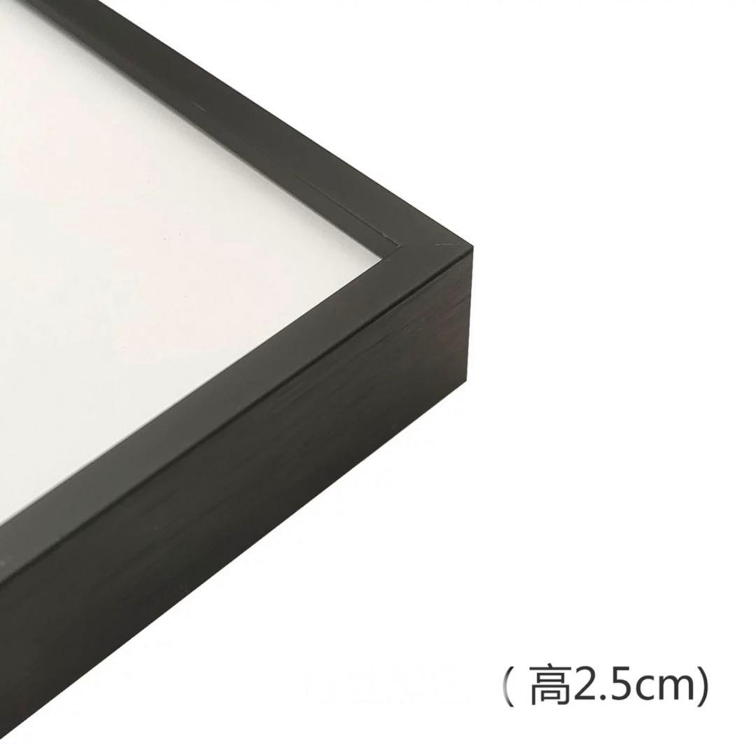 シンプルなフォトフレーム、黒、正方形、正方形額縁 L型 60cm×60cm