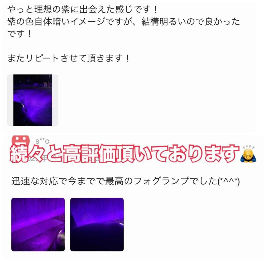 H8 H11 H16 パープルフォグランプ 爆光20000lm!!池田フォグ
