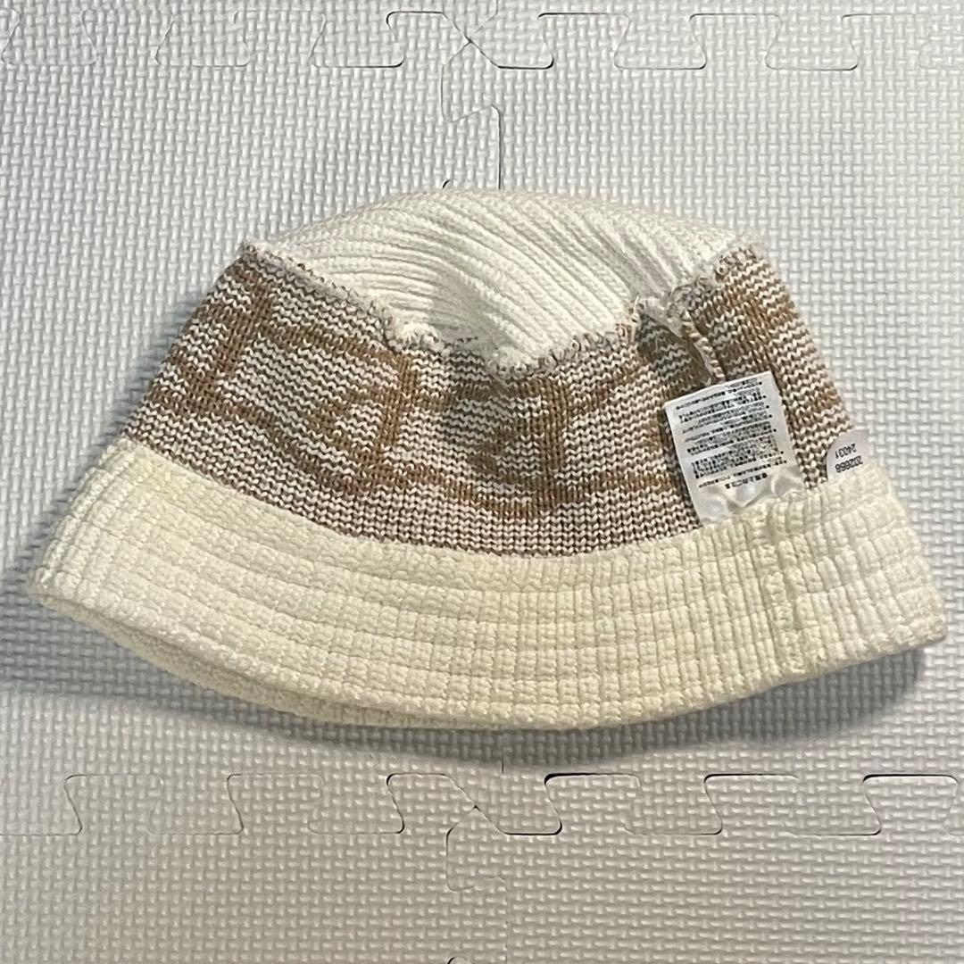 美品 ニューエラ クラッシャー ハット ホワイト ニット バケットハット バケハ