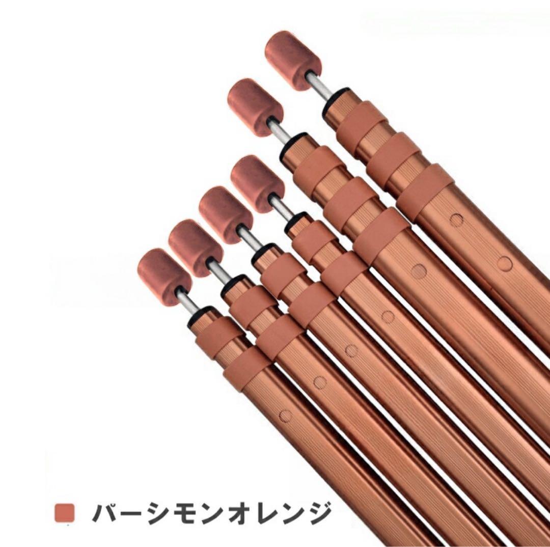 キャンプ タープポール アルミ製　スクェアタイプ 2本セット収納袋付き