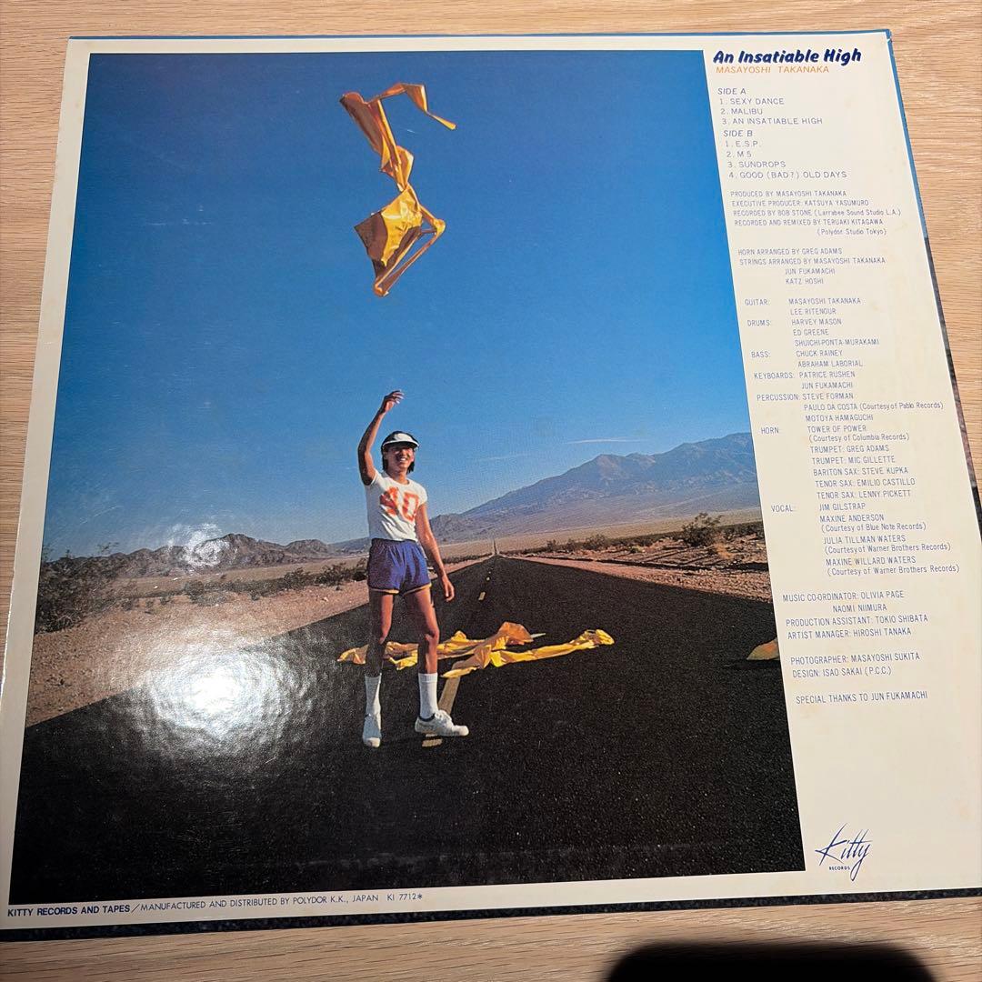[レコード] 高中正義　an insatiable high LP