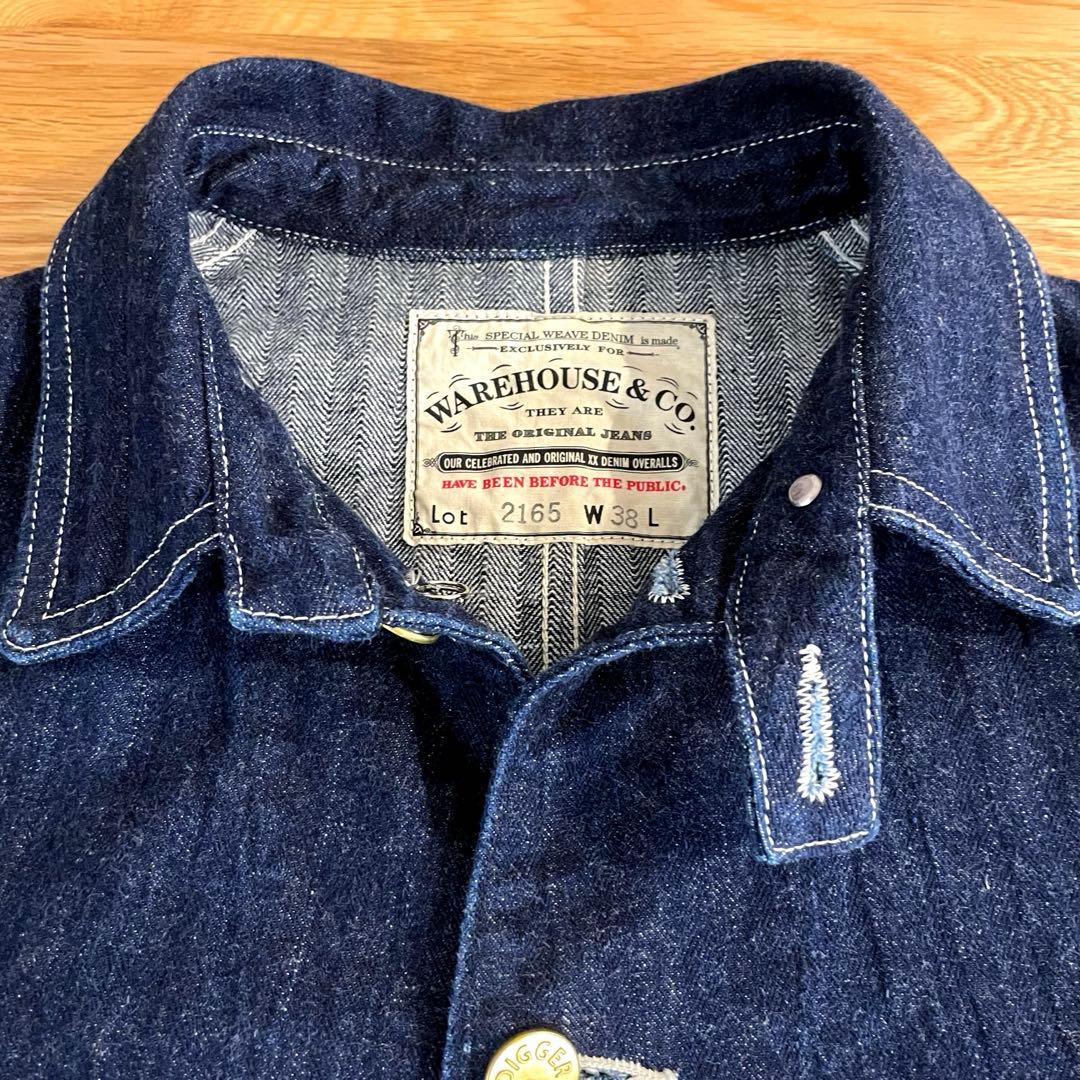 【WAREHOUSE】 Lot.2165 38 ヘリンボーン　カバーオール