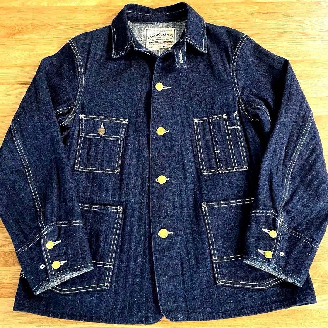 【WAREHOUSE】 Lot.2165 38 ヘリンボーン　カバーオール