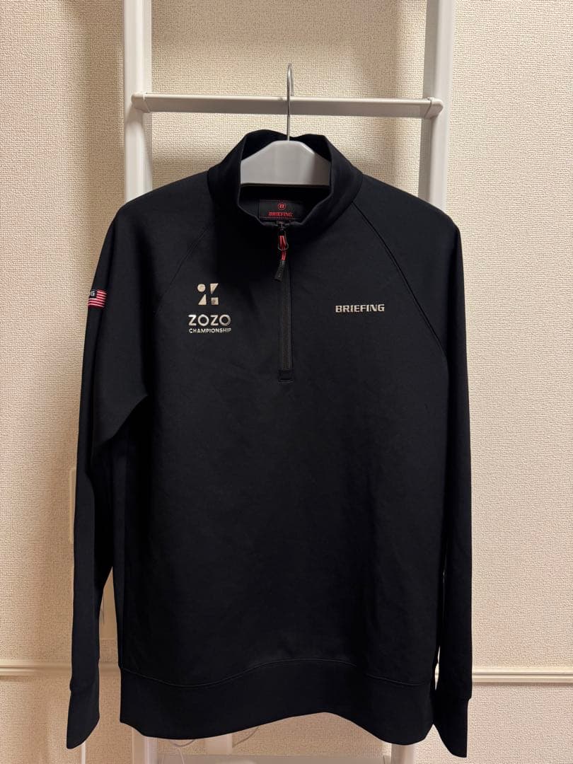 ブリーフィング 長袖シャツ ブラック ZOZOチャンピオンシップ ハーフジップ