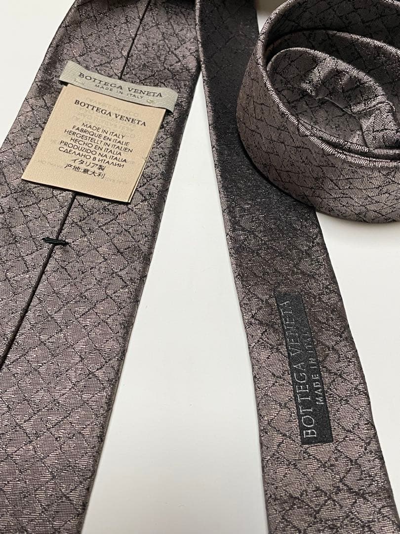 Bottega Veneta シルク ダークグレー ネクタイ 美品
