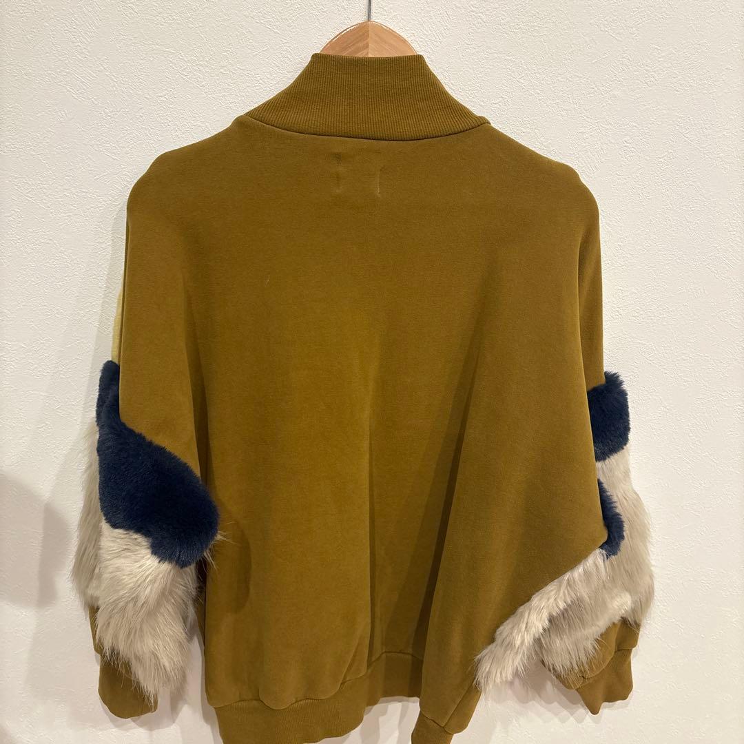 トップス Ameri VINTAGE/FUR COLOR BLOCK SWEAT