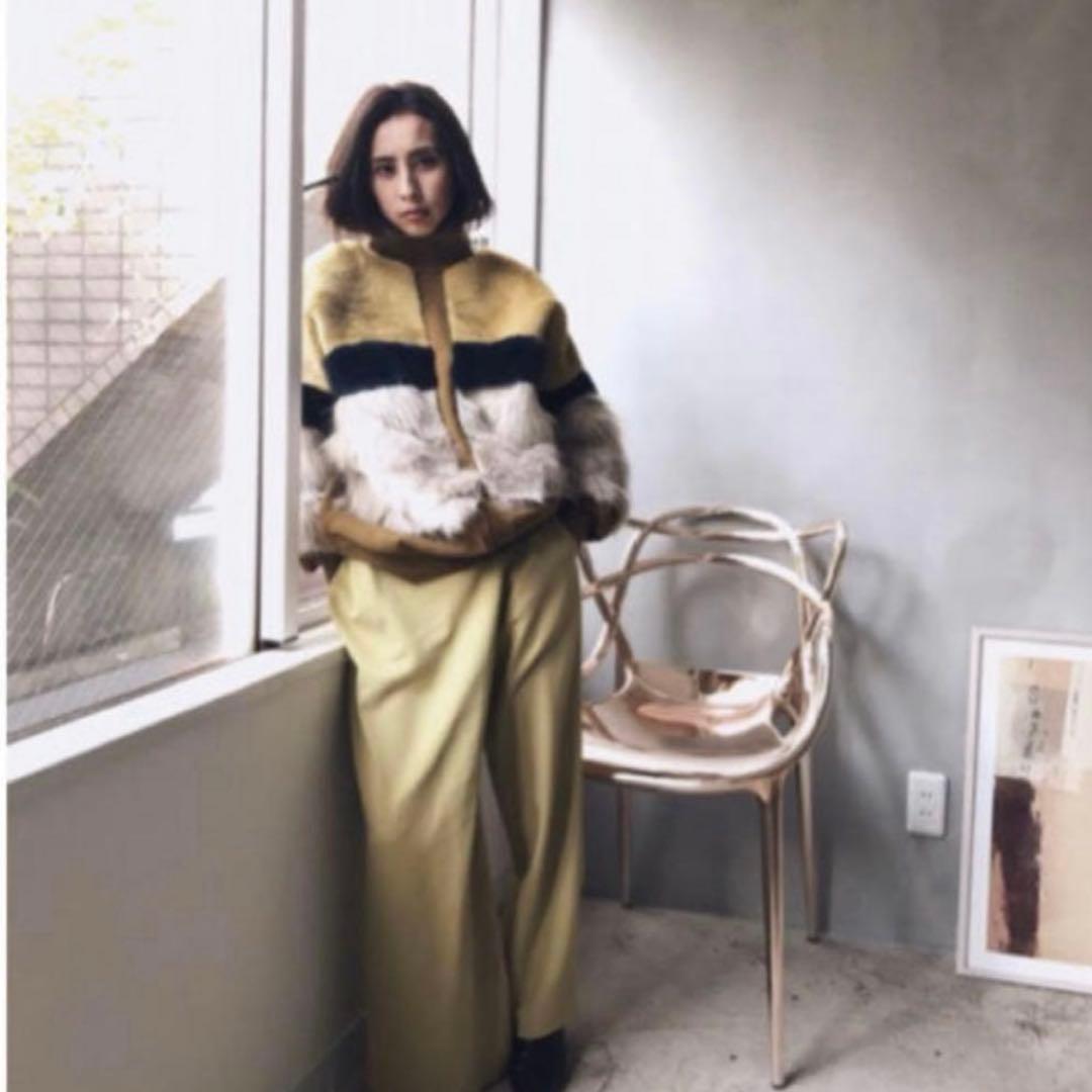 トップス Ameri VINTAGE/FUR COLOR BLOCK SWEAT