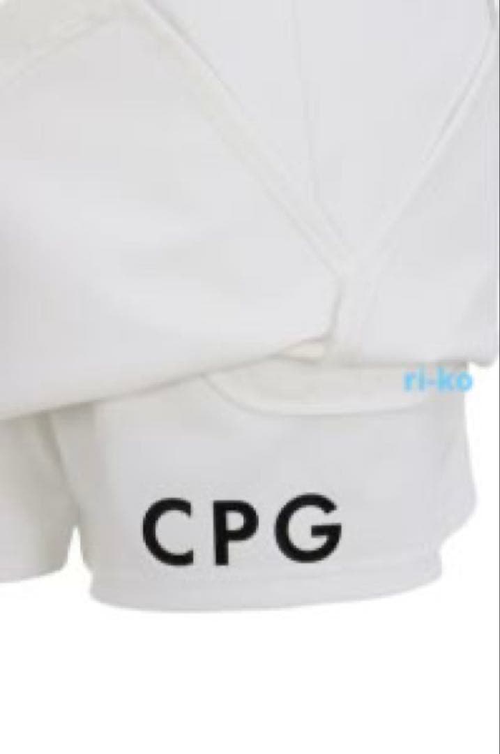 【新品タグ付】 CPG♪ホワイト スカート サイドスリット インナーパンツ一体型