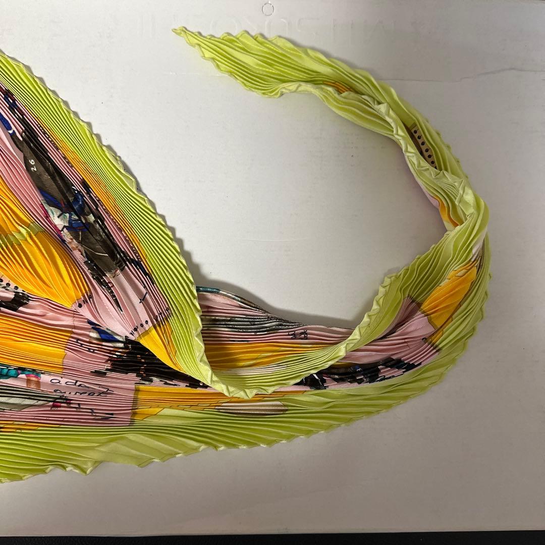 ☆SALE中☆HERMES☆エルメスカレ☆90cm☆プリーツスカーフ☆箱☆美品☆