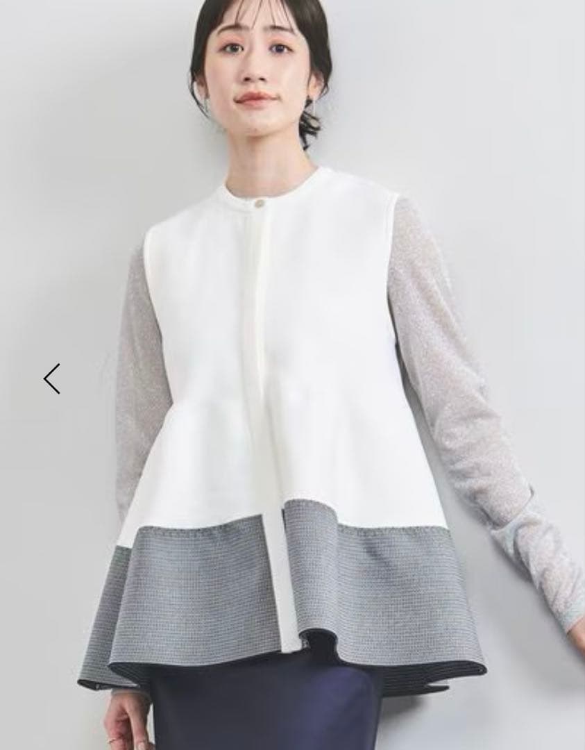 【美品】UNITED ARROWS ユナイテッドアローズ　ニットヘプラムベスト