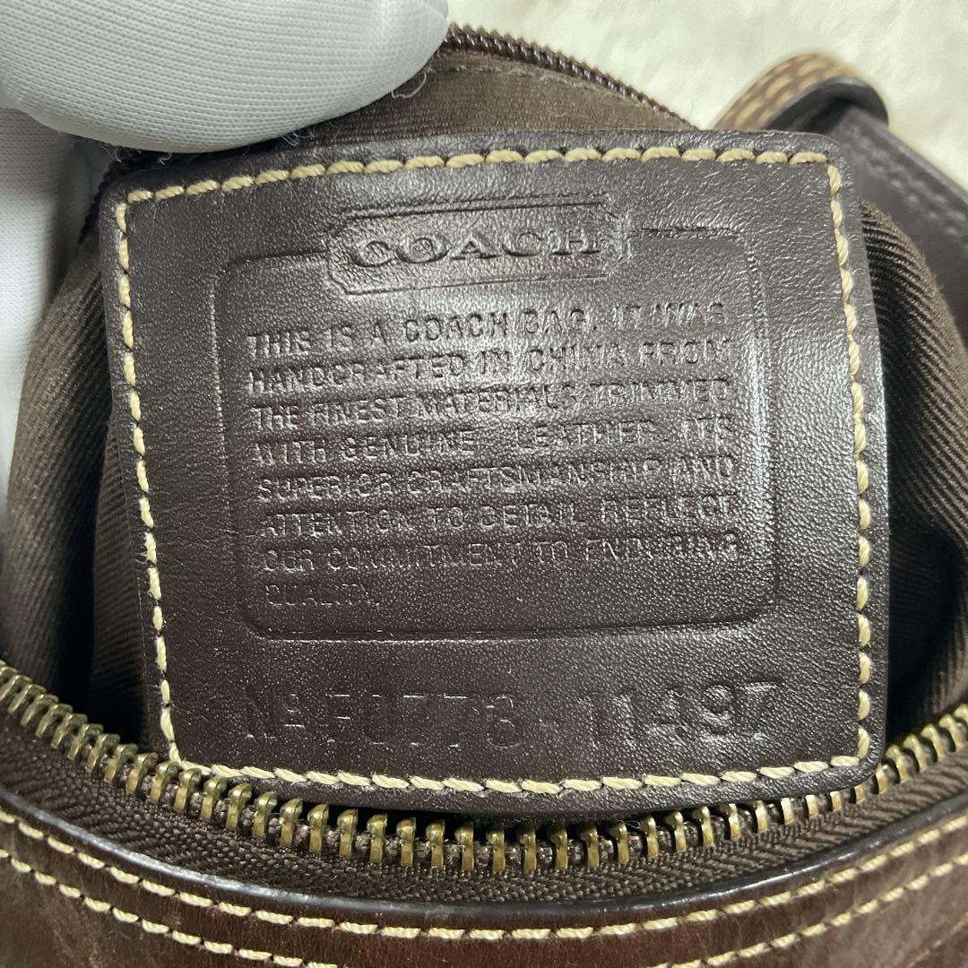 COACH コーチ ショルダーバッグ レオパード パッチワーク レザー