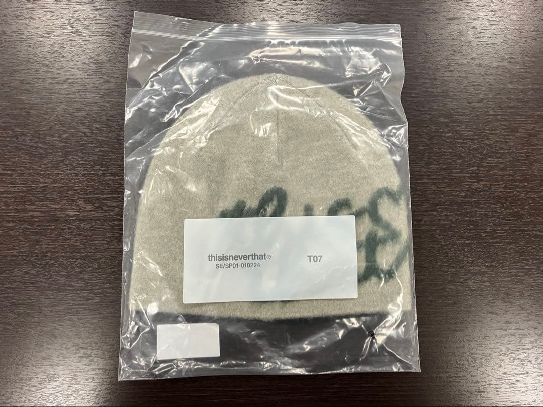 新品　ディスイズネバーザット Beanie サンドベージュ