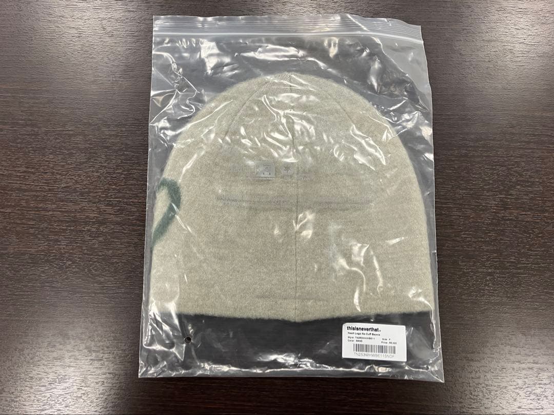 新品　ディスイズネバーザット Beanie サンドベージュ