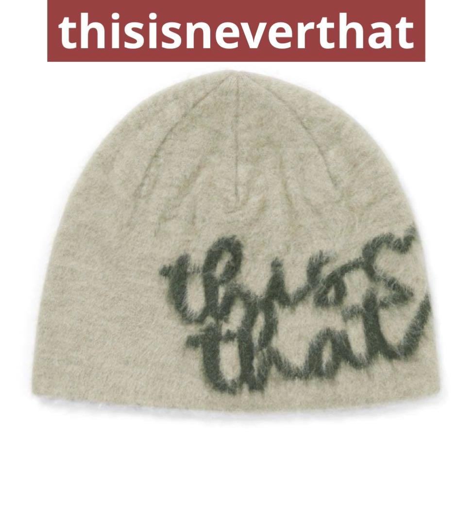 新品　ディスイズネバーザット Beanie サンドベージュ