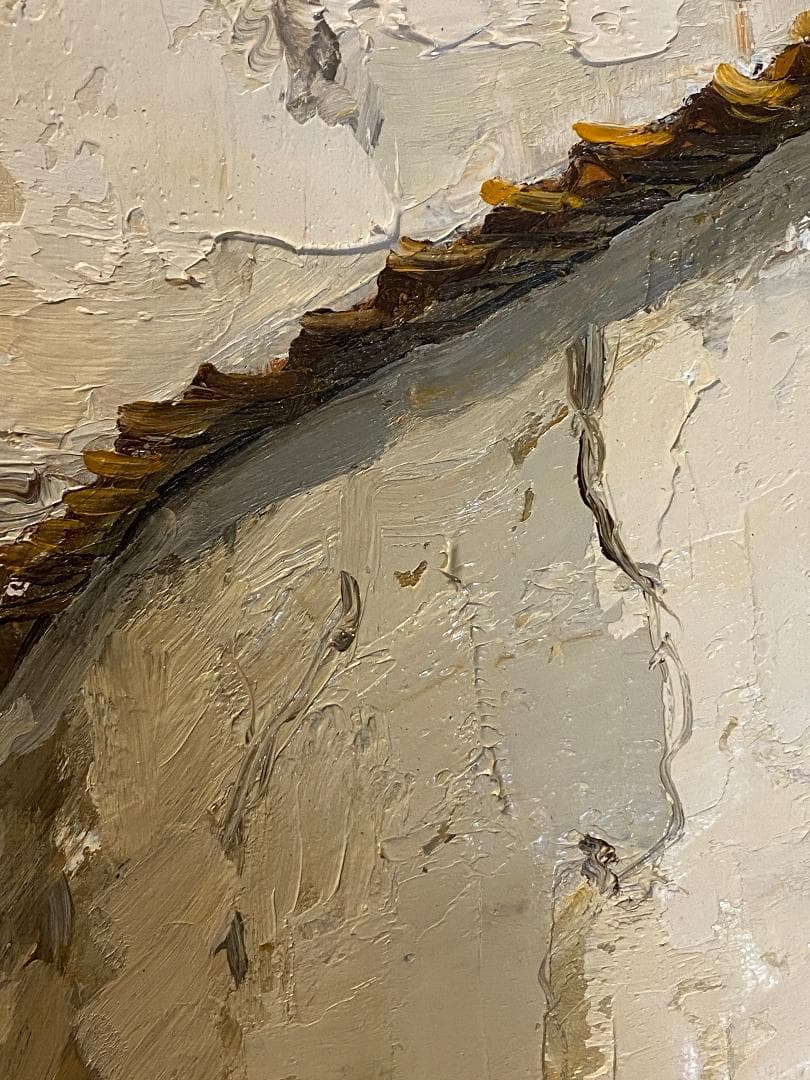 「真作」森下一夫　風景画　油彩画　額装　サイン有り　F6号