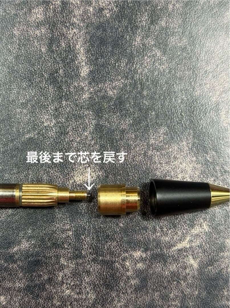 奏*様 革軸シャーペン 姫路レザー 牛革 本革 検索用 野原工芸 工房楔 クラフ