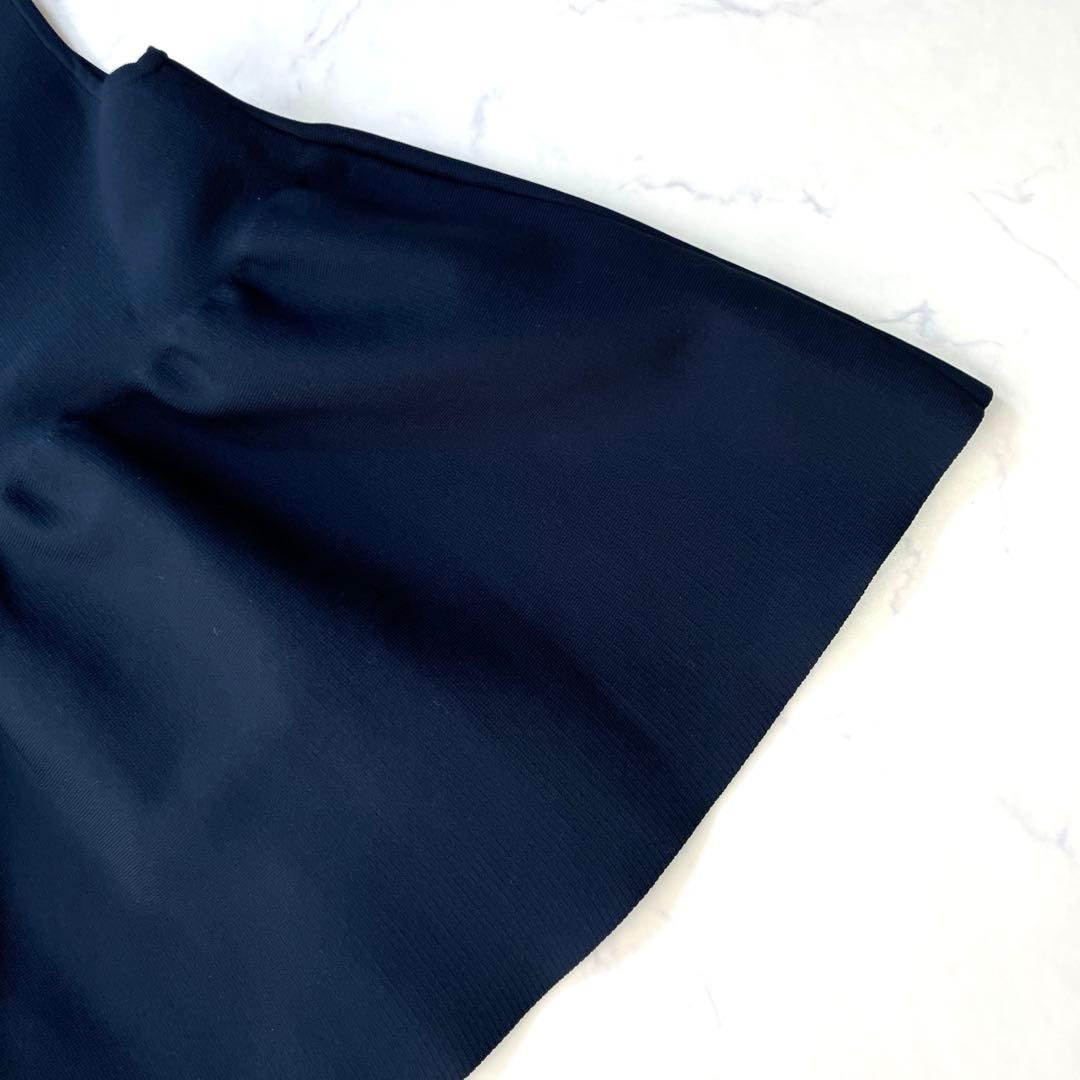 UNITED ARROWS ニットベスト ミニフリル ネイビー F