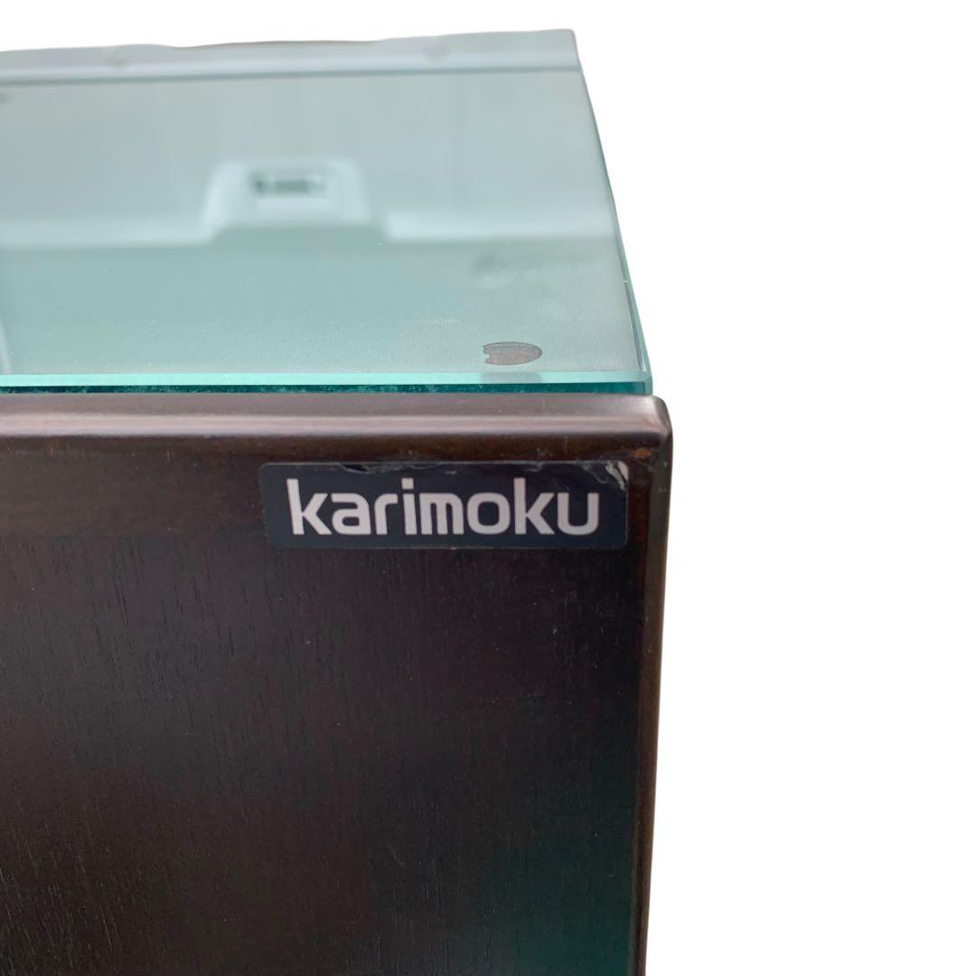 カリモクkarimoku ガラストップ センターテーブルリビングテーブル収納付き
